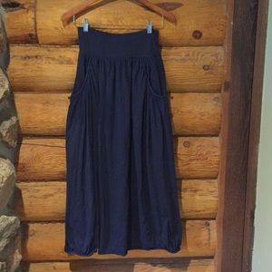 Garnet Hill Maxi Skirt with Pockets